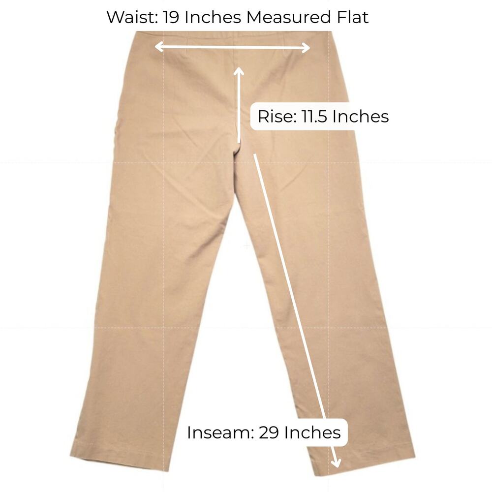 Chico's Fabulously Slimming High Rise Ankle Pants 3, 16, XL Beige Chino - Picture 4 of 9